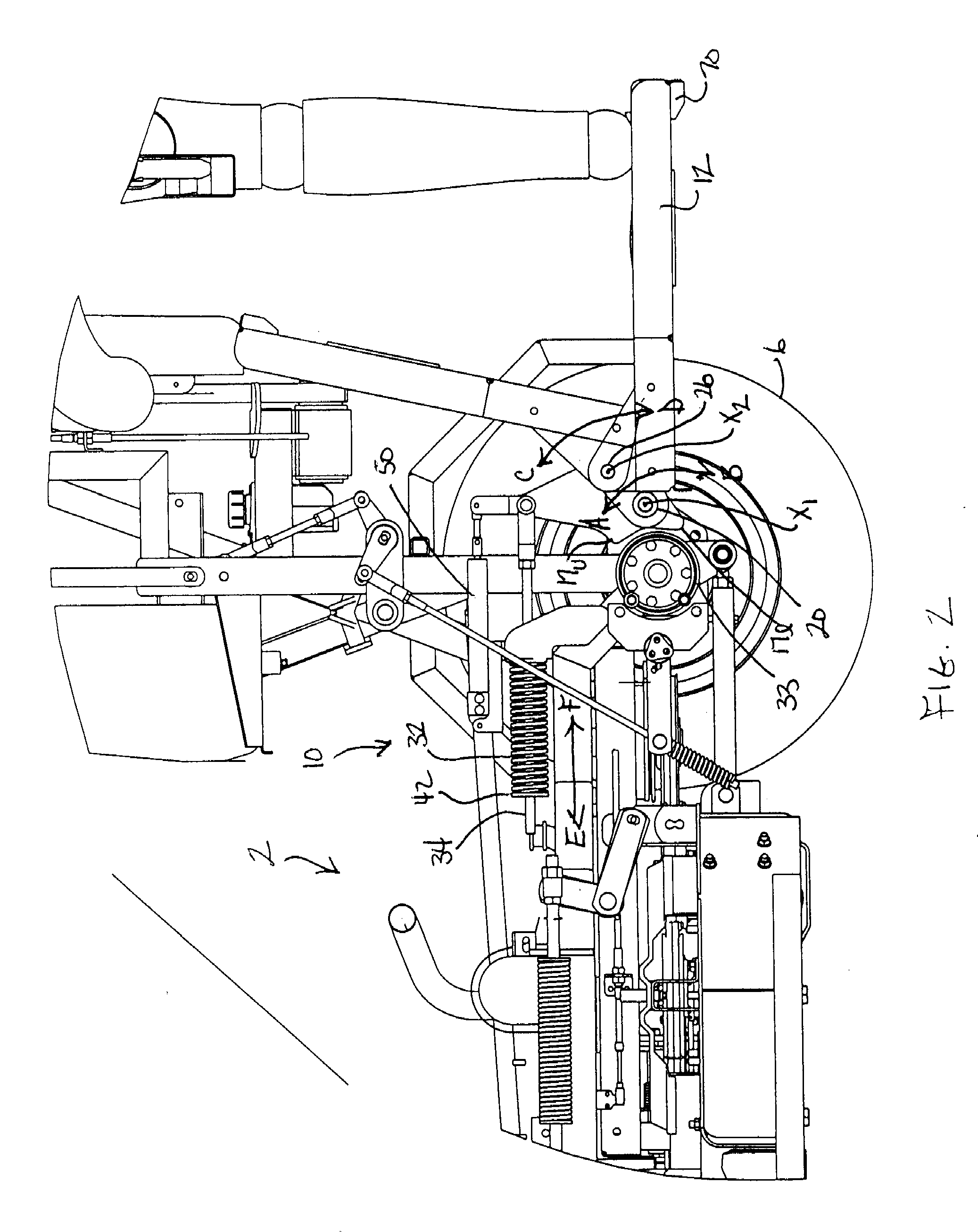 Mower with cushioned suspension for operator support platform having stowed and deployed positions
