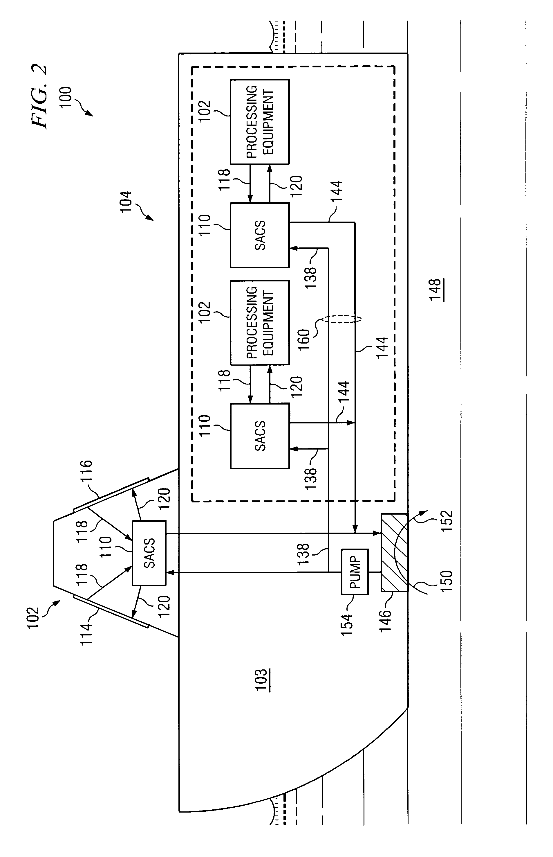 Method and apparatus for cooling with coolant at a subambient pressure