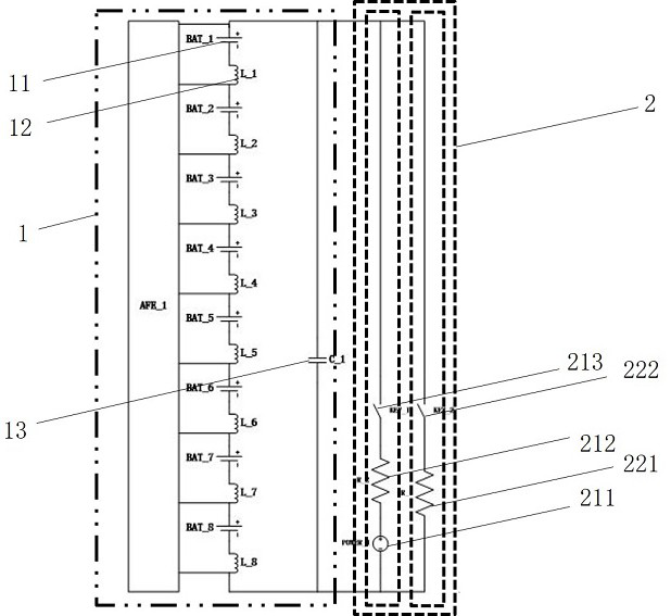 Electric vehicle BMS front-end acquisition chip surge test method and device