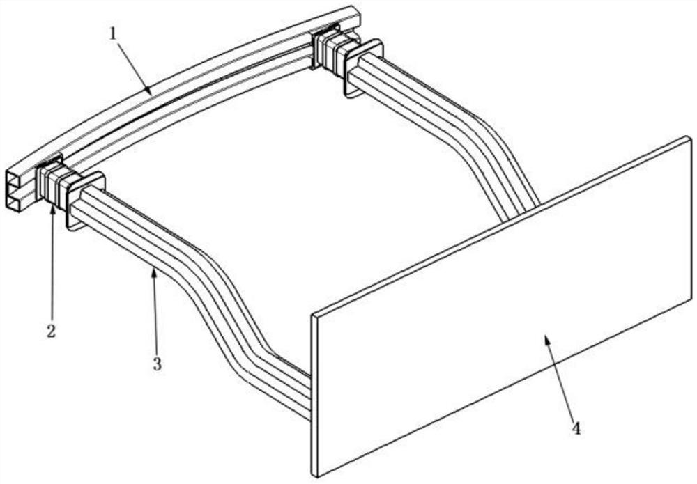 Anti-collision structure device at front end of automobile
