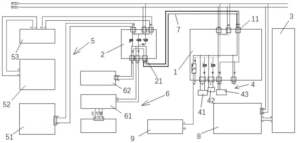 Hydrogen energy automobile high-voltage power distribution PDU system and power distribution method thereof