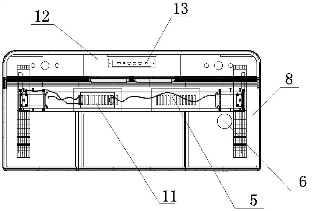 Integrated intelligent writing desk with lifting, hiding and charging functions