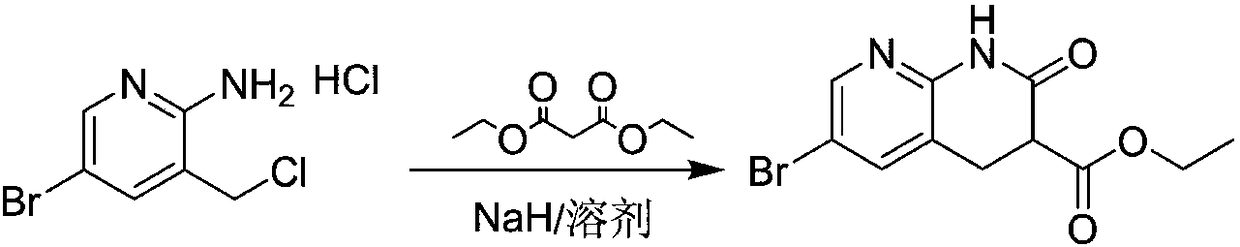 Novel method for synthesizing 6-bromine-3,4-dihydro-1H-[1,8] naphthyridine-2-ketone