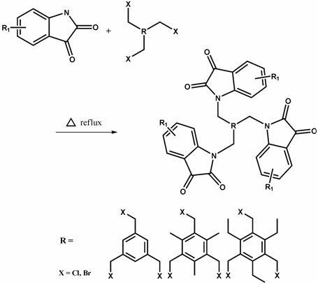 Multi-nitrogen substituted isatin derivative and synthetic method of multi-nitrogen substituted isatin derivative