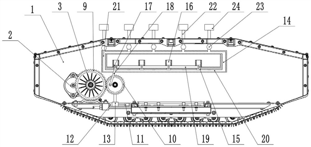 Self-propelled crawler sprinkler