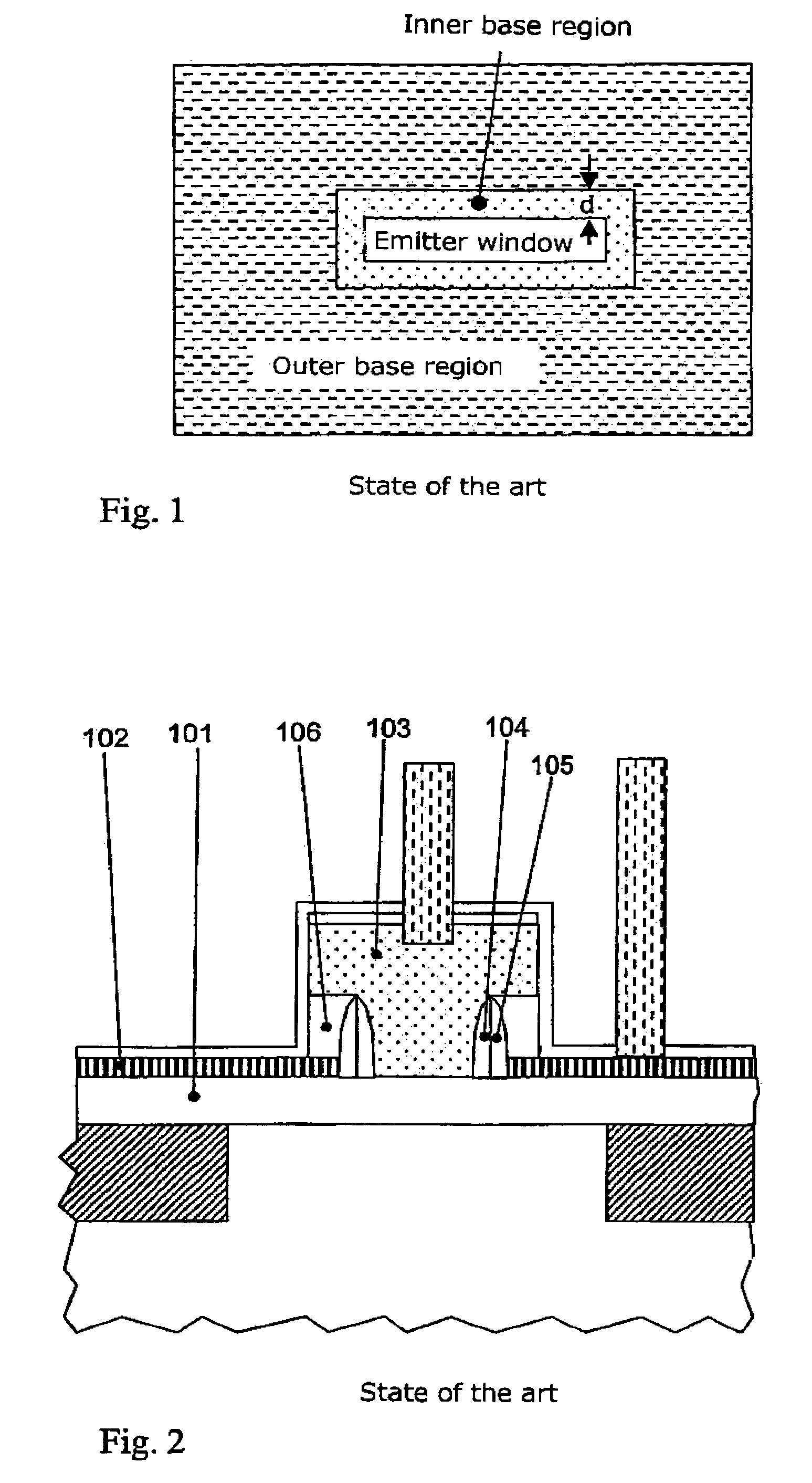 Bipolar transistor with raised base connection region and process for the production thereof