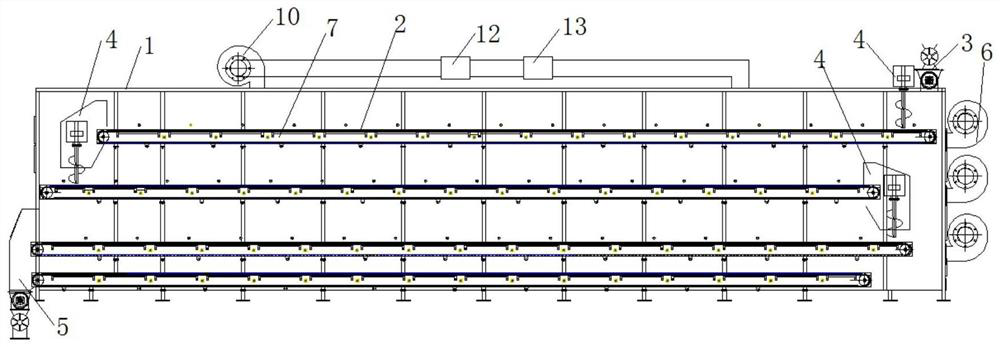 Organic solid material fermentation box