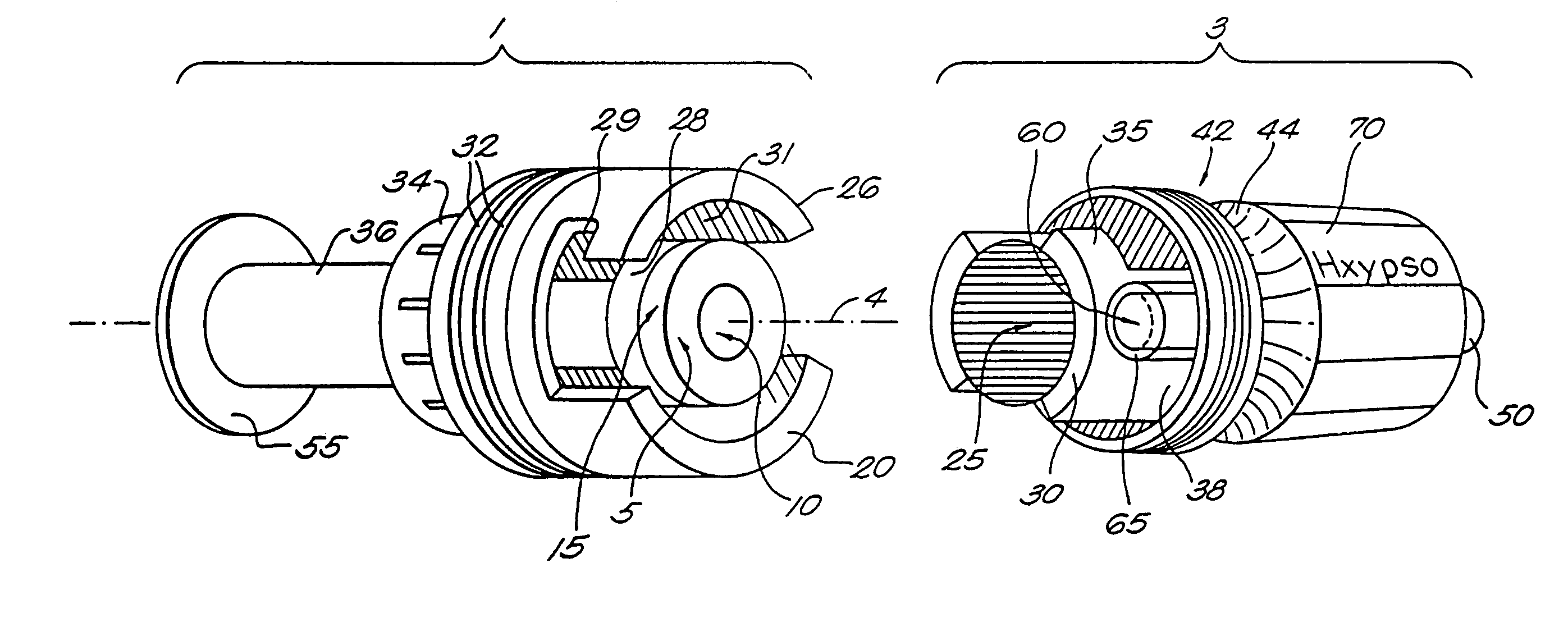 Fastening mechanism for medical connectors