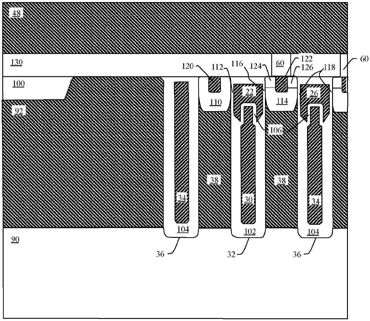 Termination design for trench superjunction power MOSFET