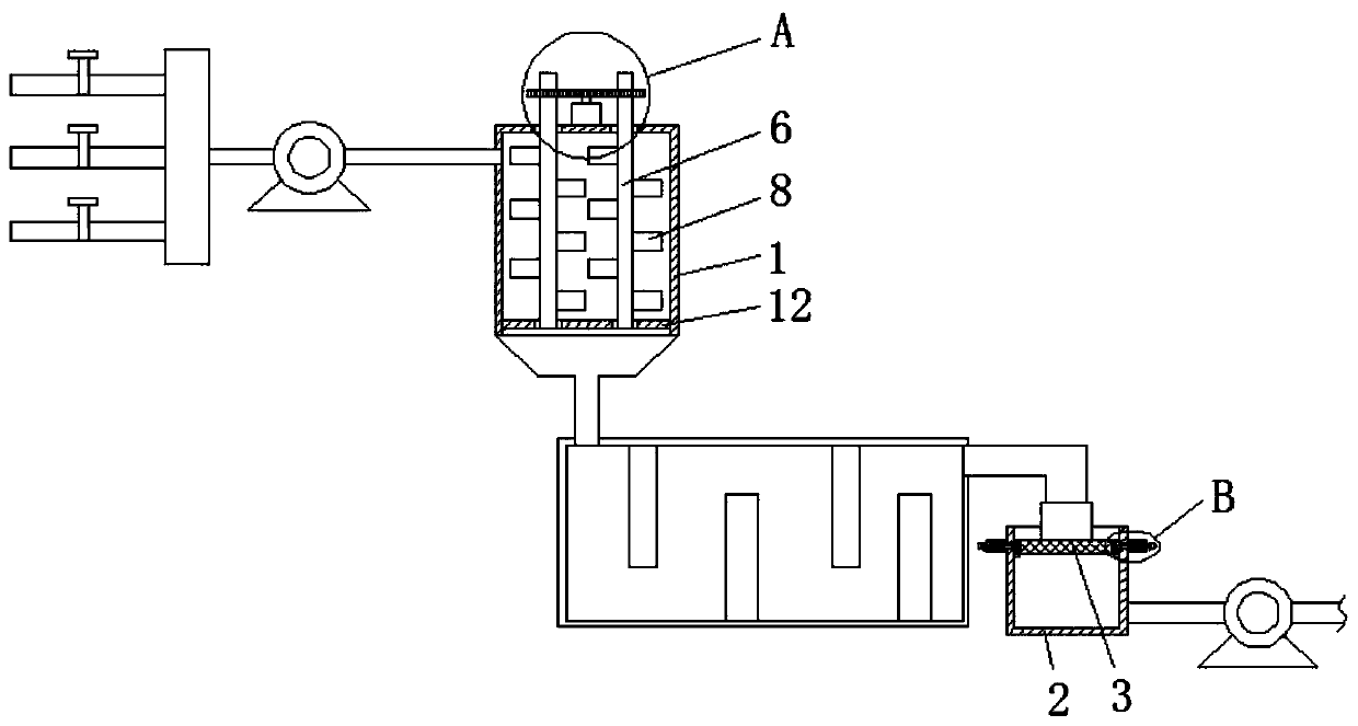 Multi-stage treatment and purification device for underground water pollution