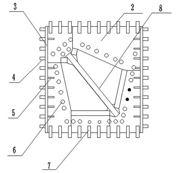 Connection method of high-rise steel structure steel column base and bottom plate reinforcing steel bar
