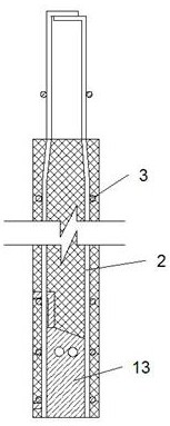 Building fabricated concrete wall body and main body structure connecting device