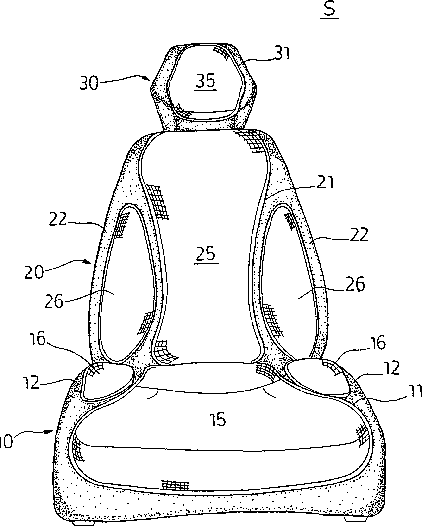 Seat for vehicle and method for manufacture thereof