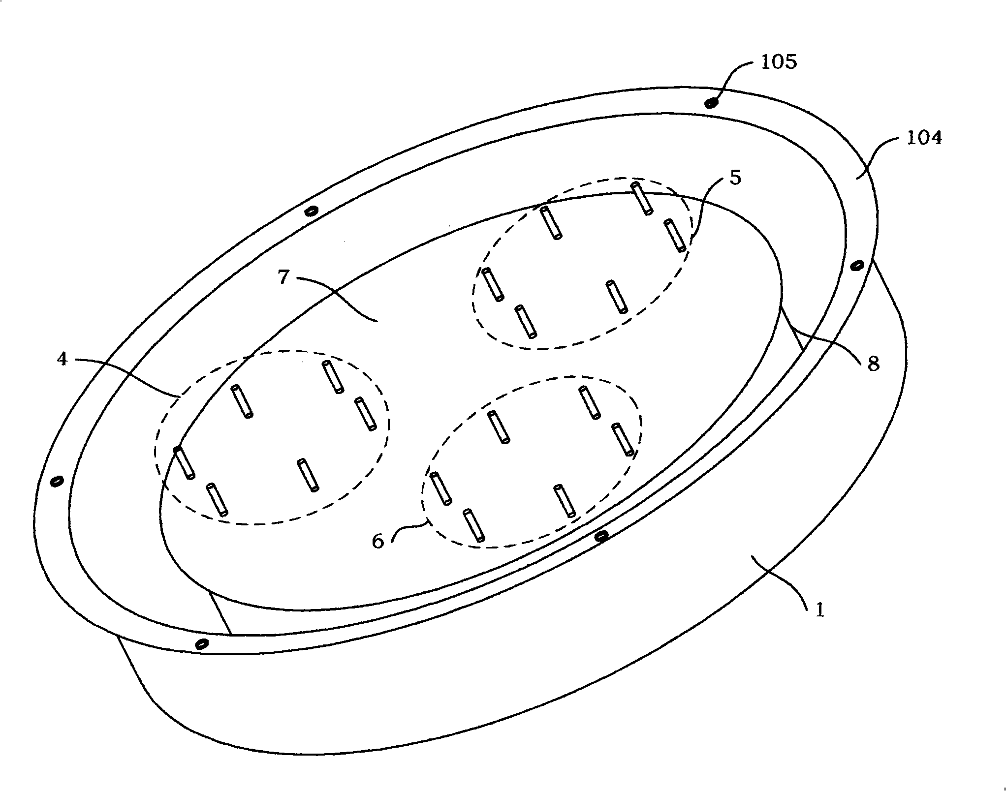 Omnidirectional wideband antenna with conformal structure of installing surface