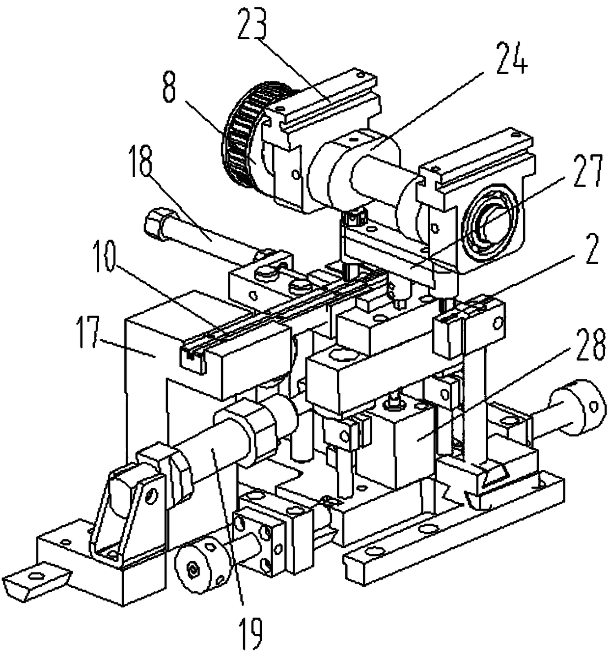 A riveting device for iron sheet products