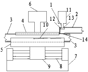 A feeding device for a diode lead correction device