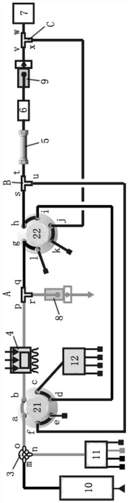 Supercritical selective dehydration extraction-pressure swing focusing supercritical fluid chromatography online analysis system and analysis method