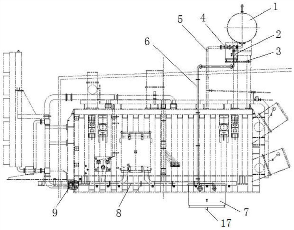 Converter transformer body and oil conservator accident oil discharge system