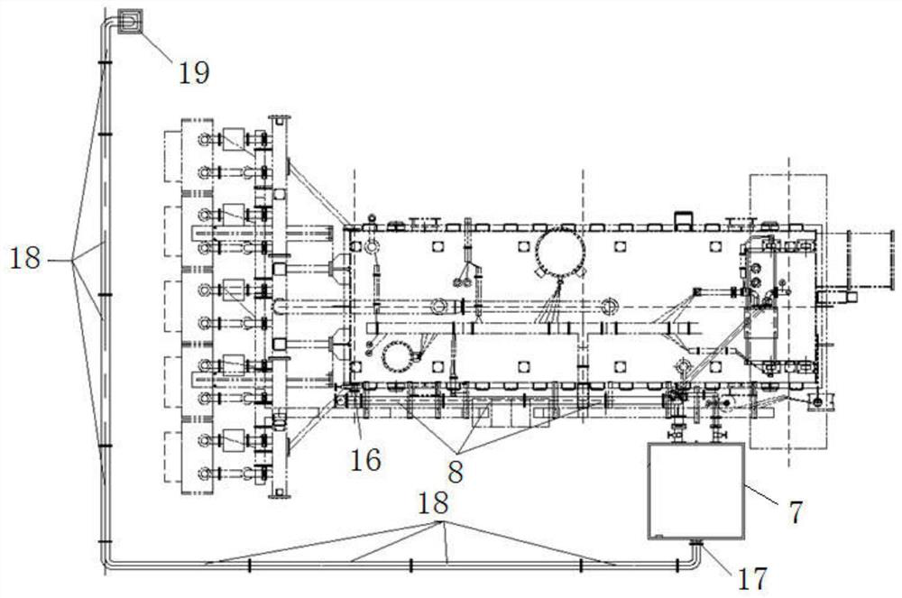 Converter transformer body and oil conservator accident oil discharge system