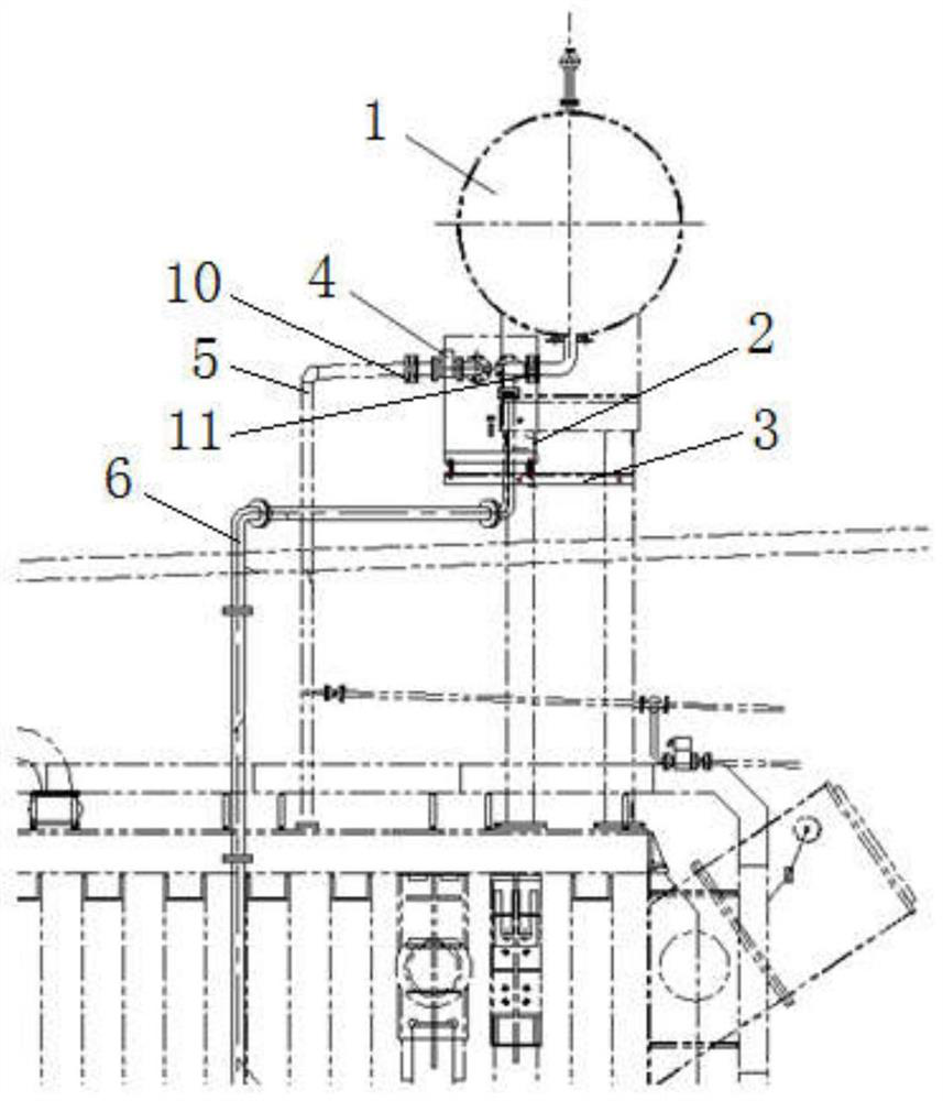 Converter transformer body and oil conservator accident oil discharge system