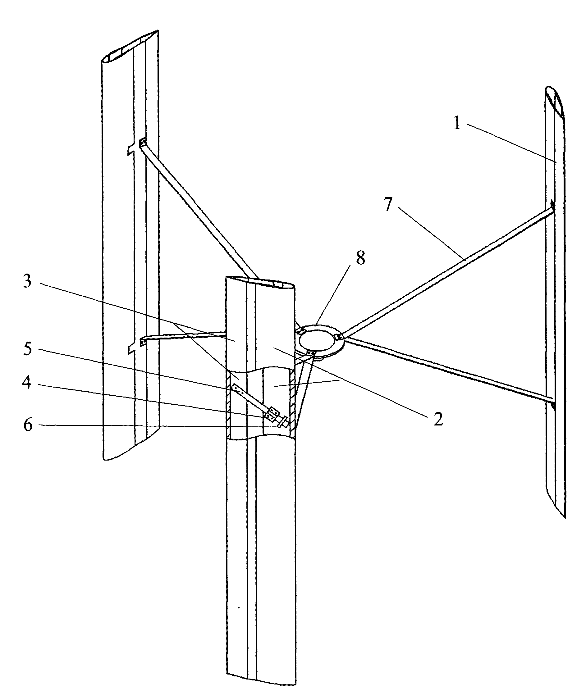 Solidity variable wind rotor of vertical axis wind power generator
