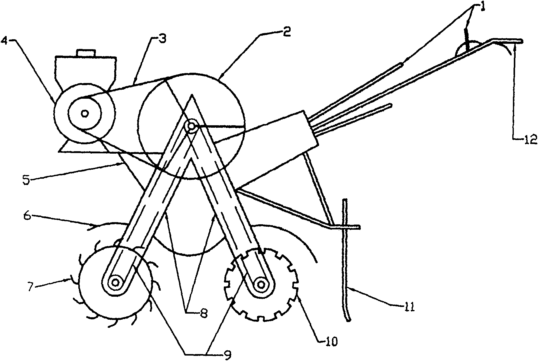 Sawing ploughing machine