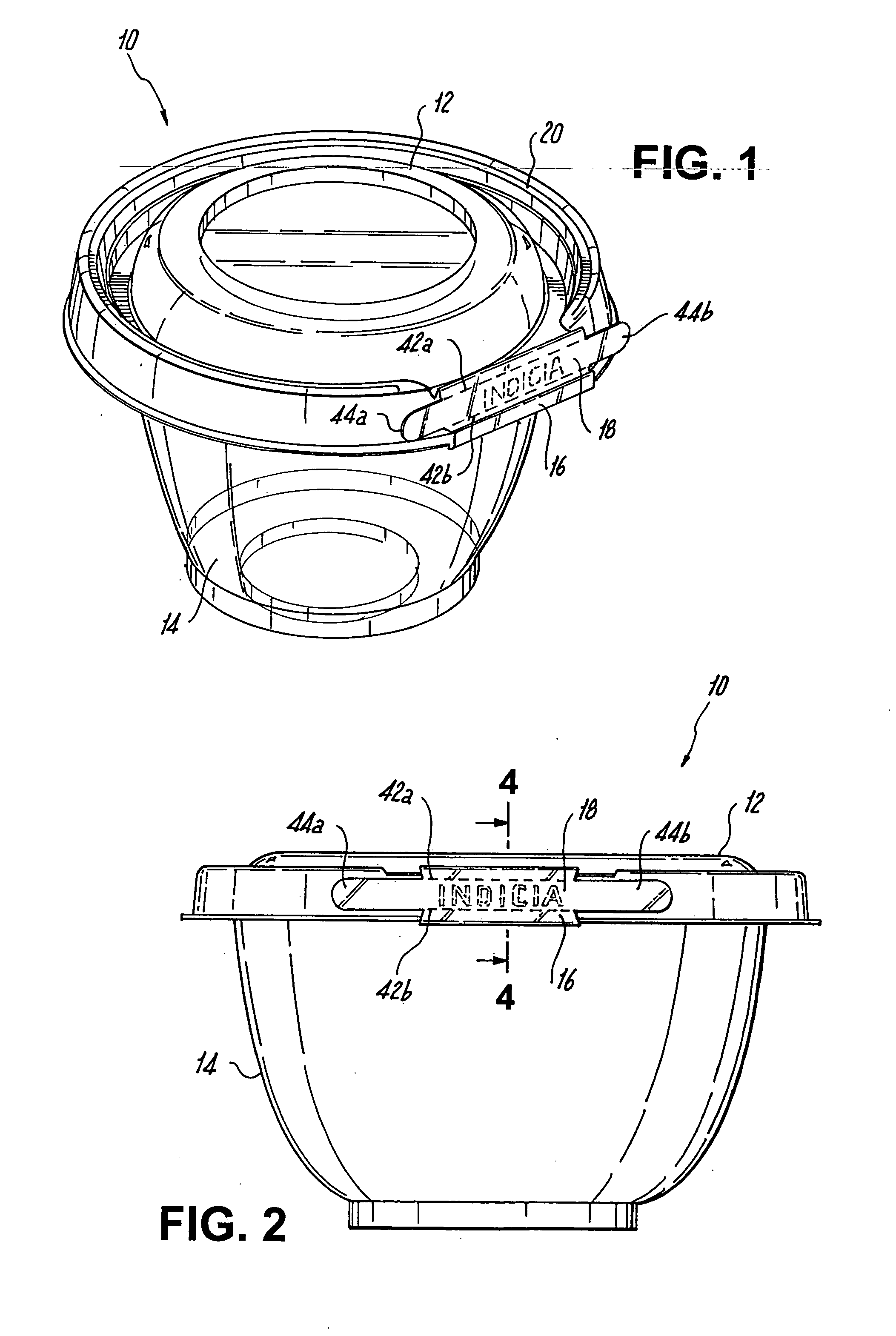 Tamper resistant container with tamper-evident feature and method of forming the same