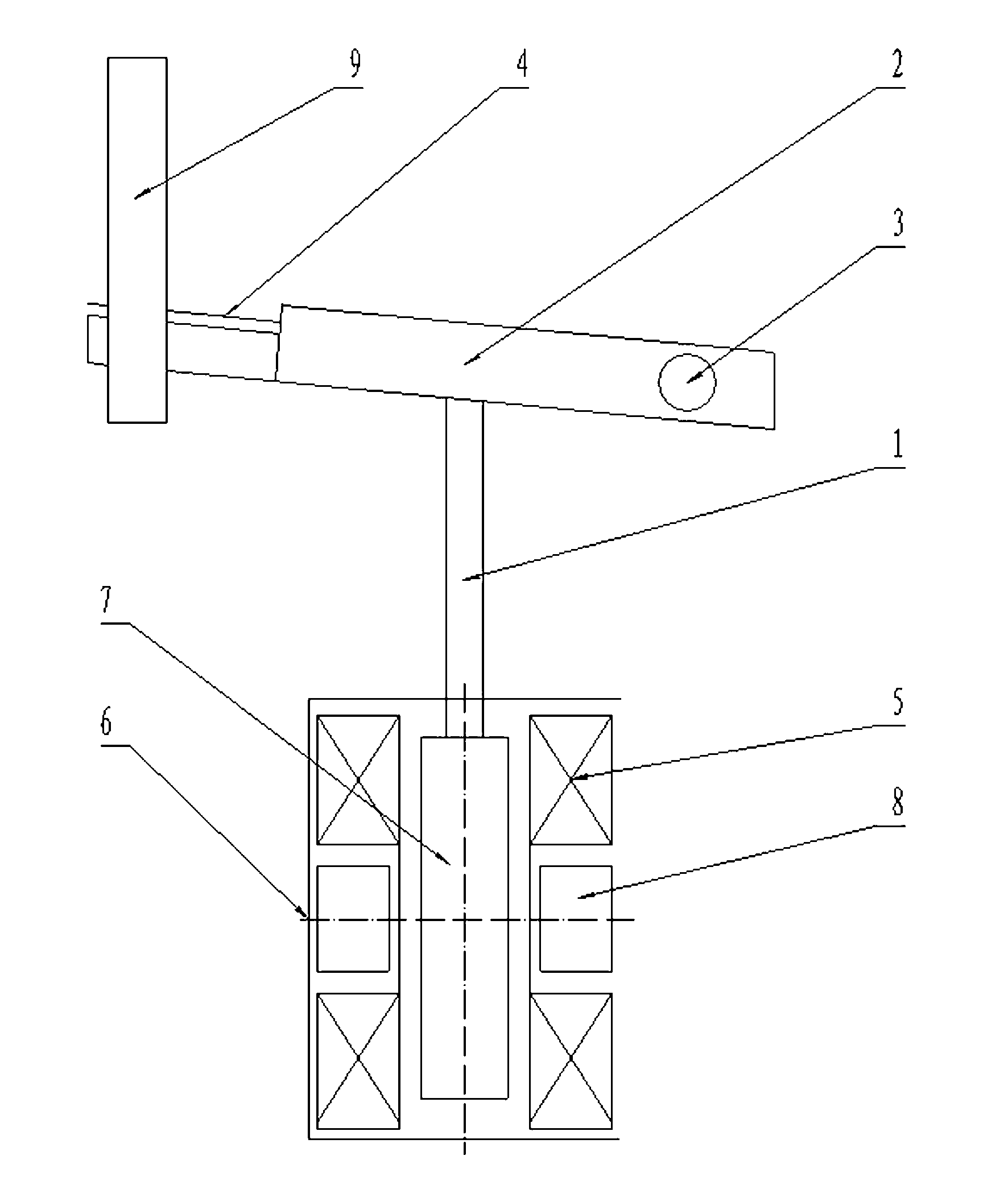 Special transmission device with flexible shock absorption structure for magnetic latching relay