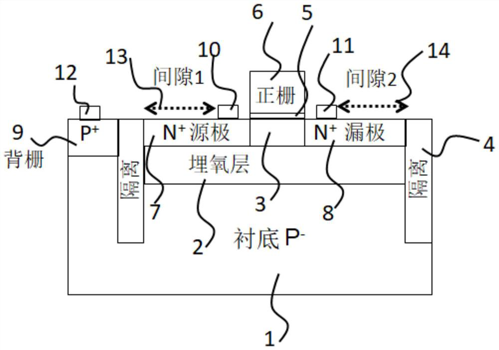 Single-transistor active pixel sensor based on silicon-on-insulator layer and its preparation method