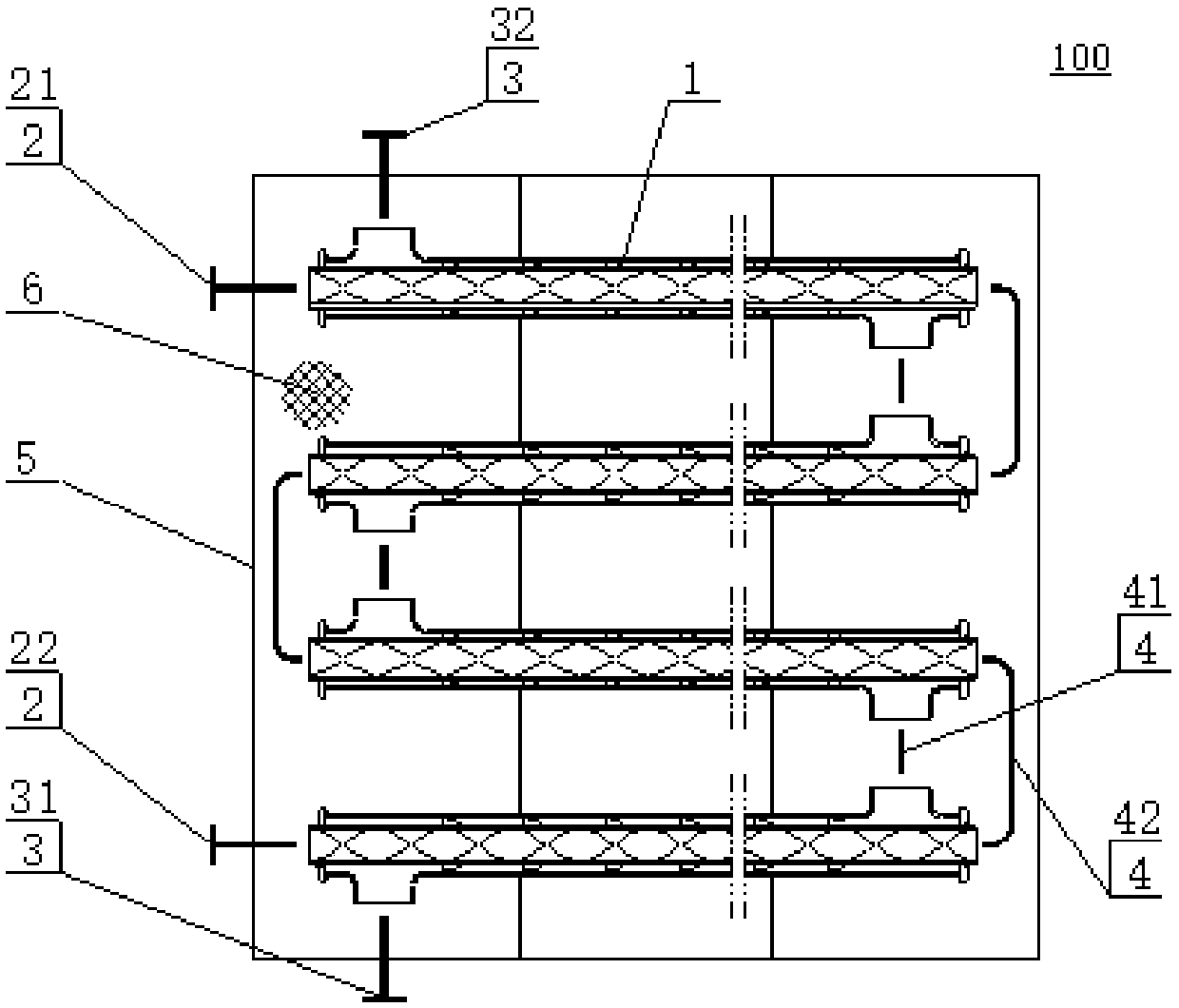 Double-pipe heat transfer enhancement unit component and penetrating hybrid cyclone efficient double-pipe heat exchanger