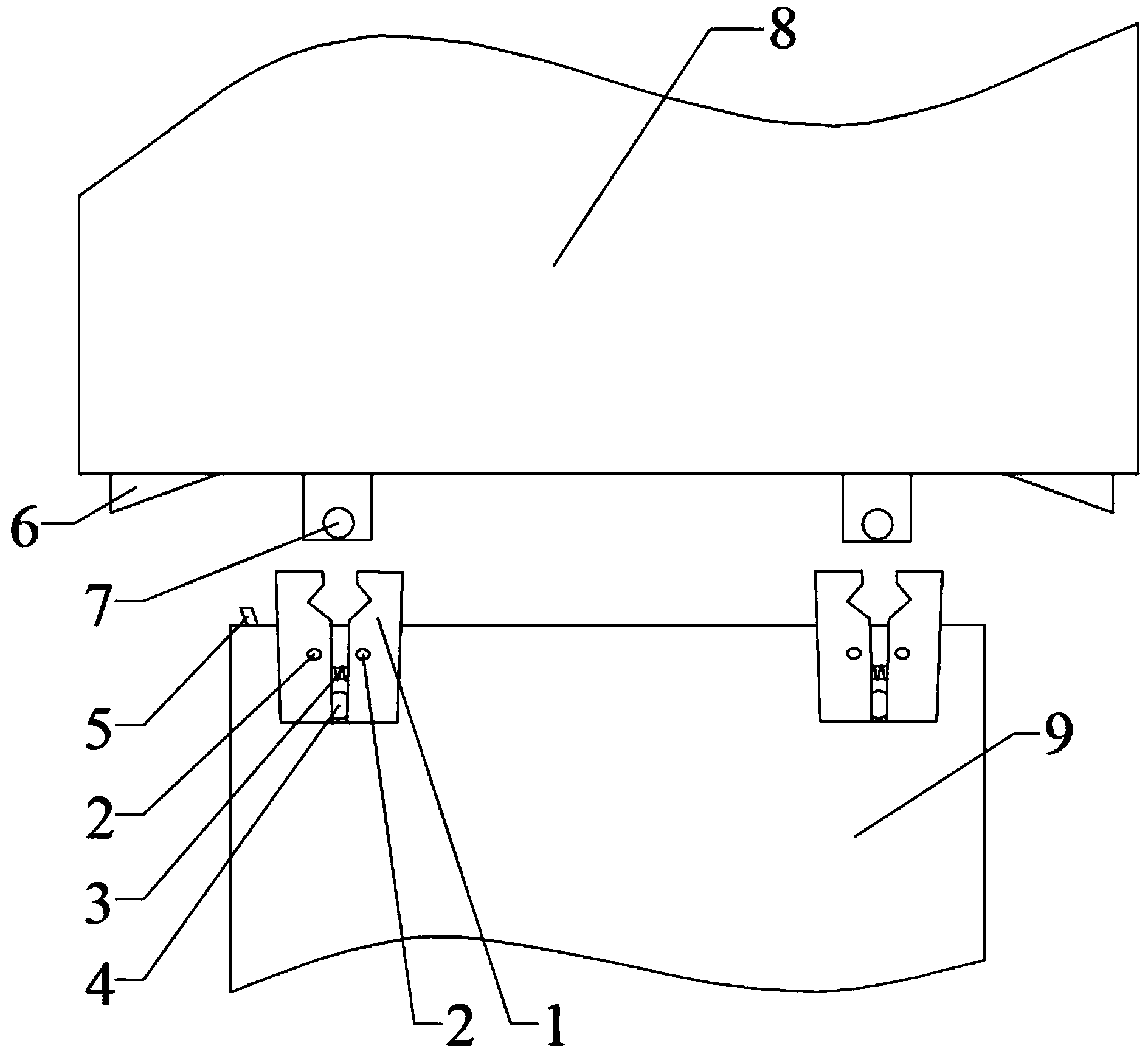 Claw clamping connecting and disconnecting mechanism of AGV (Automatic Guided Vehicle) robot