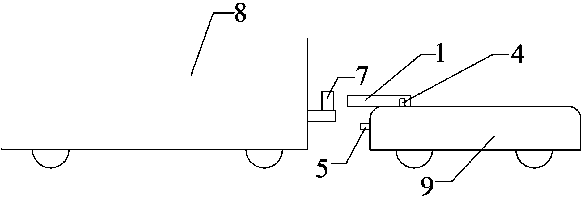 Claw clamping connecting and disconnecting mechanism of AGV (Automatic Guided Vehicle) robot