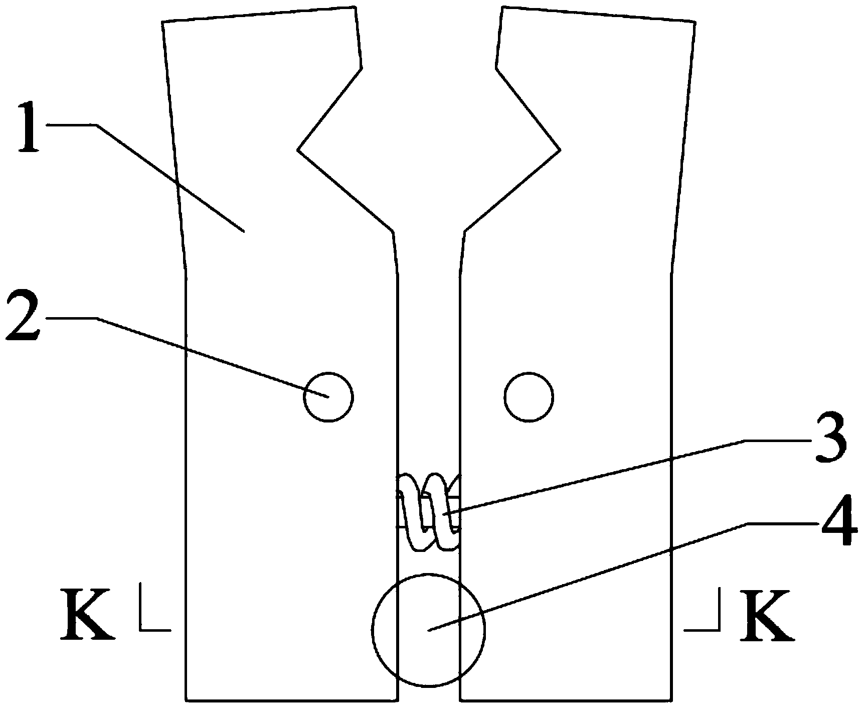 Claw clamping connecting and disconnecting mechanism of AGV (Automatic Guided Vehicle) robot