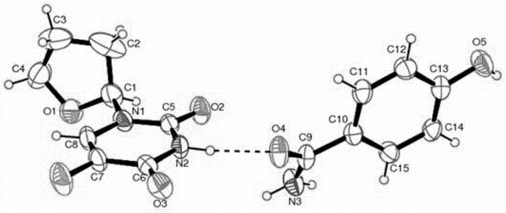 Novel pharmaceutical tegafur co-crystal and preparation method thereof