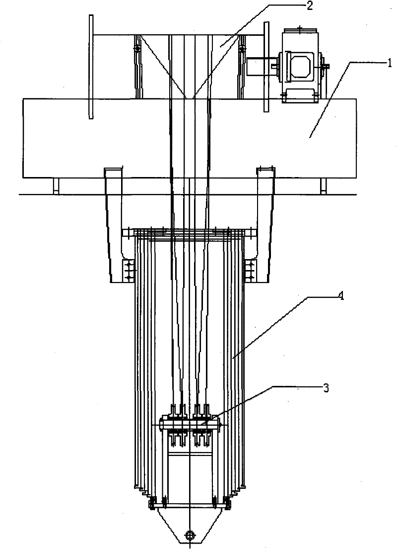 Bridge crane telescopic sleeve type rigid positioning device