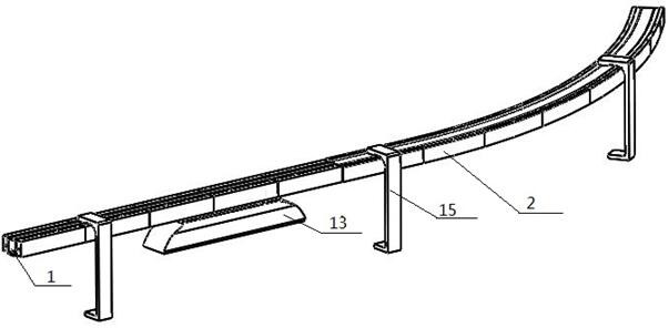Suspension structure of suspension type permanent magnet magnetic levitation rail transit equipment