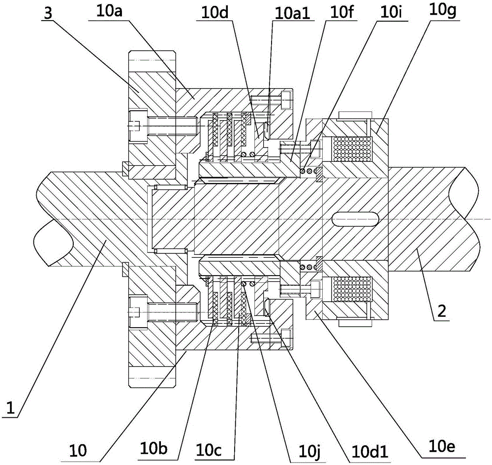 Electromagnetic clutch with wire-driven friction and meshing transmission joint device