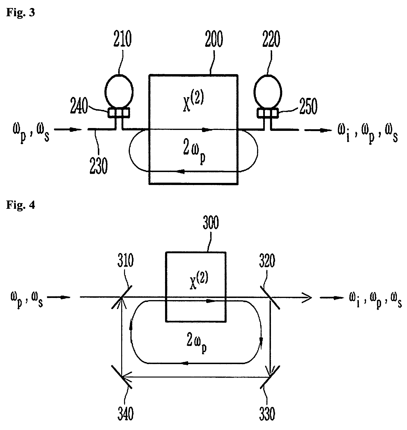 Cascaded difference frequency generator using resonant structure