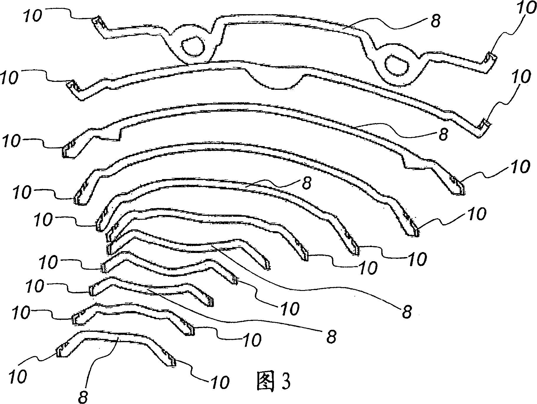 Process for making integral elastic supports and support obtainable by said process