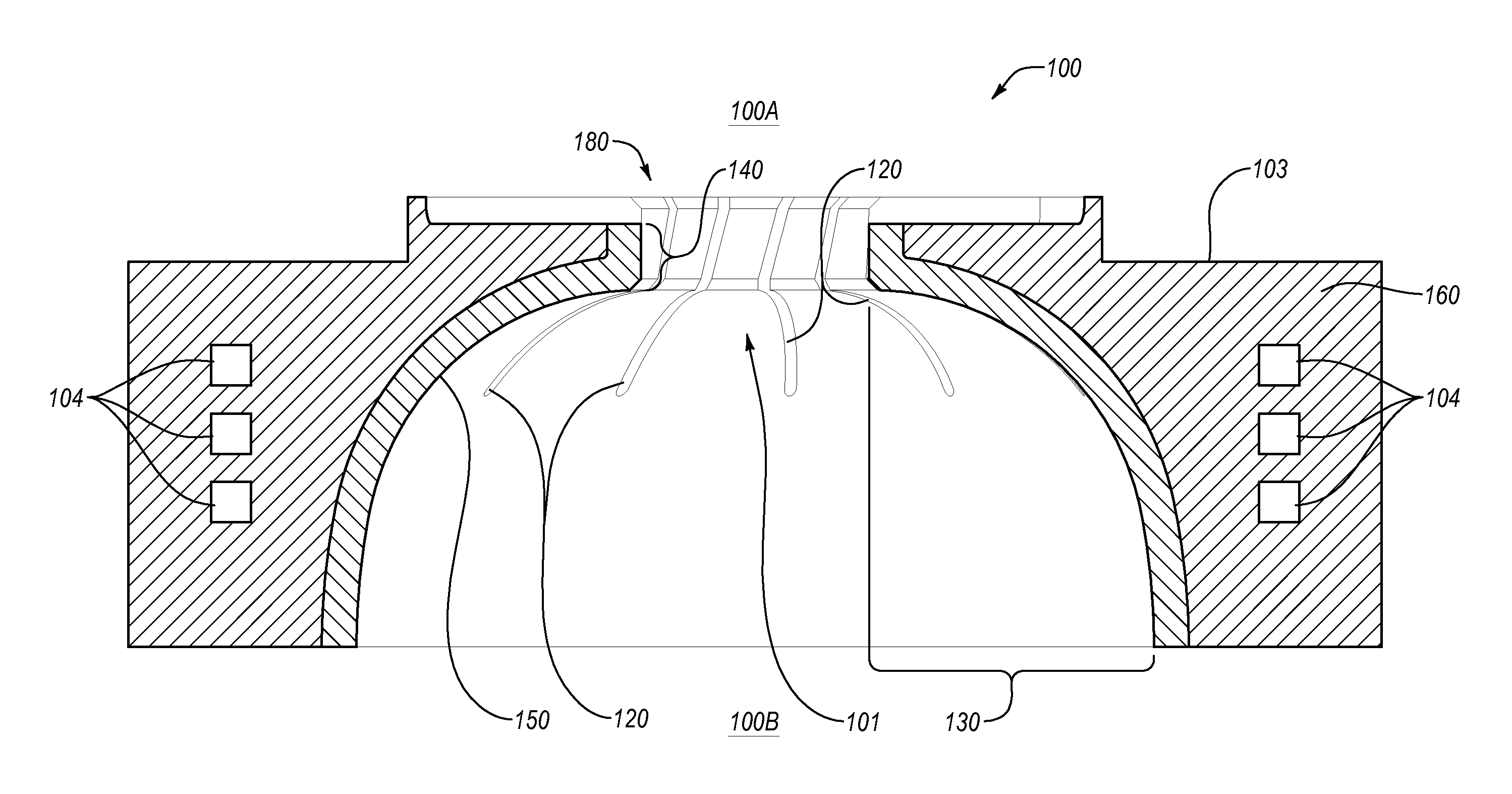 X-ray tube aperture having expansion joints