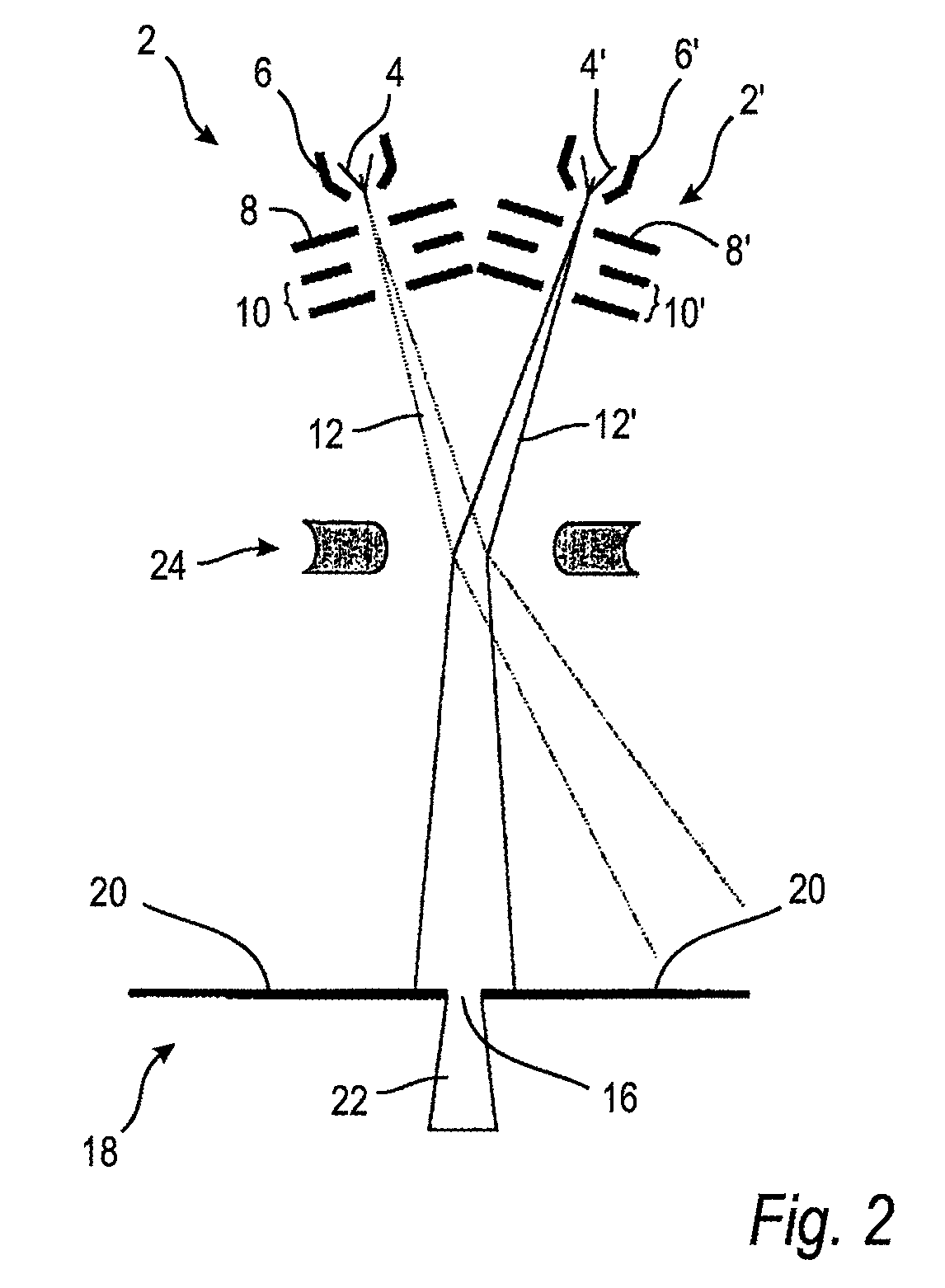 Charged particle beam emitting device and method for operating a charged particle beam emitting device