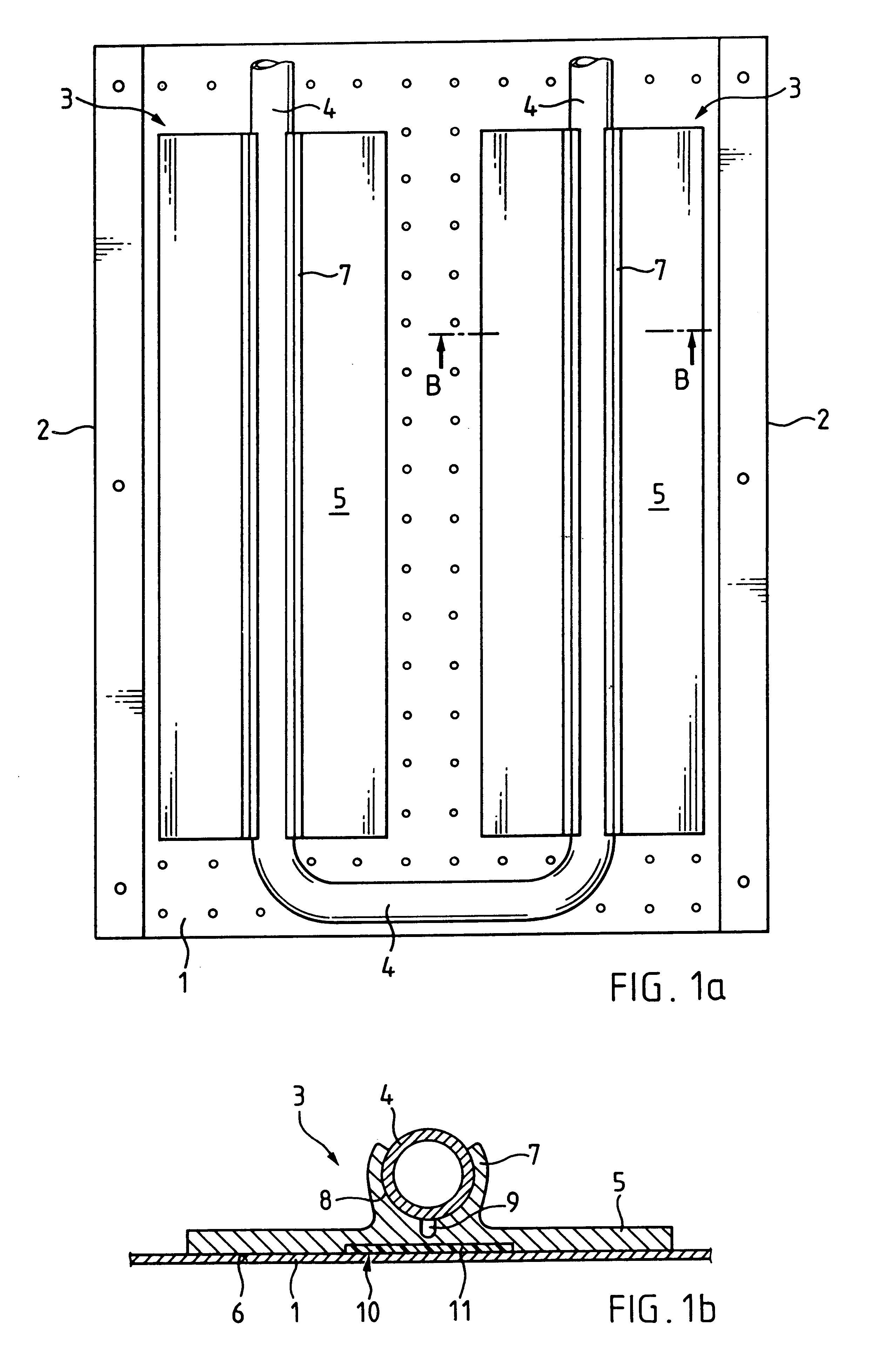 Contact element and ceiling element for a heating and cooling ceiling
