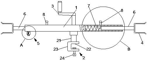 Portable type rope winding device