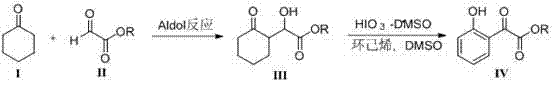 Synthetic method for 2-(2-hydroxyphenyl)-2-oxyacetate
