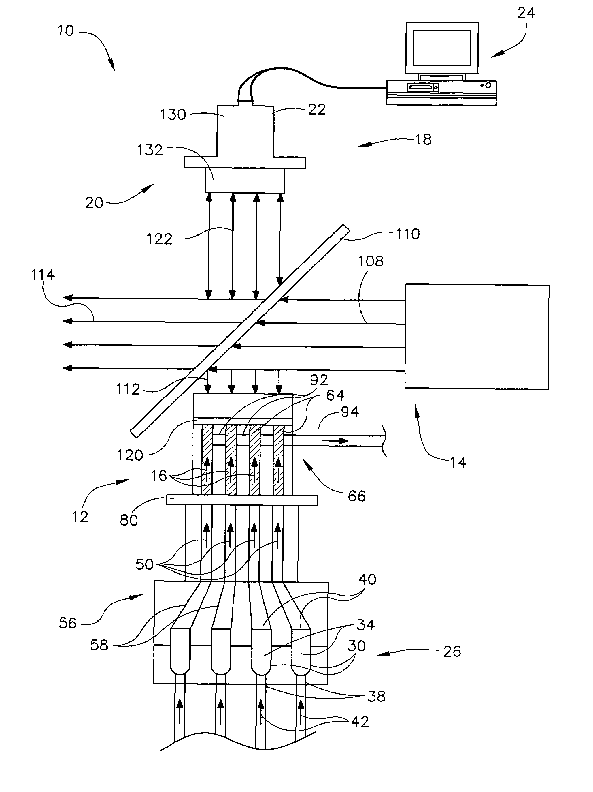 Parallel infrared spectroscopy apparatus and method