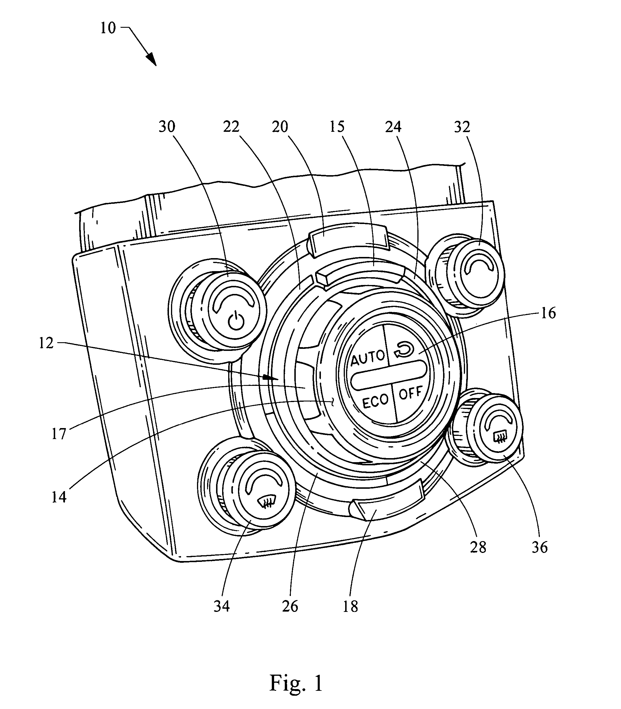 Human machine interface for a vehicle including touch sensor
