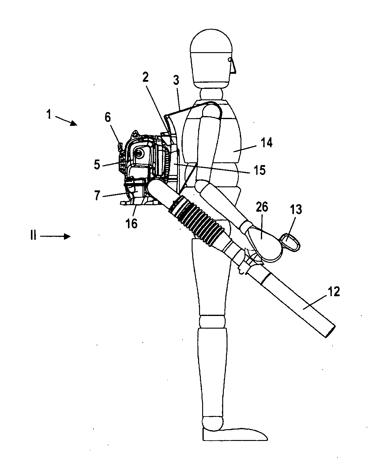 Back-carried work apparatus