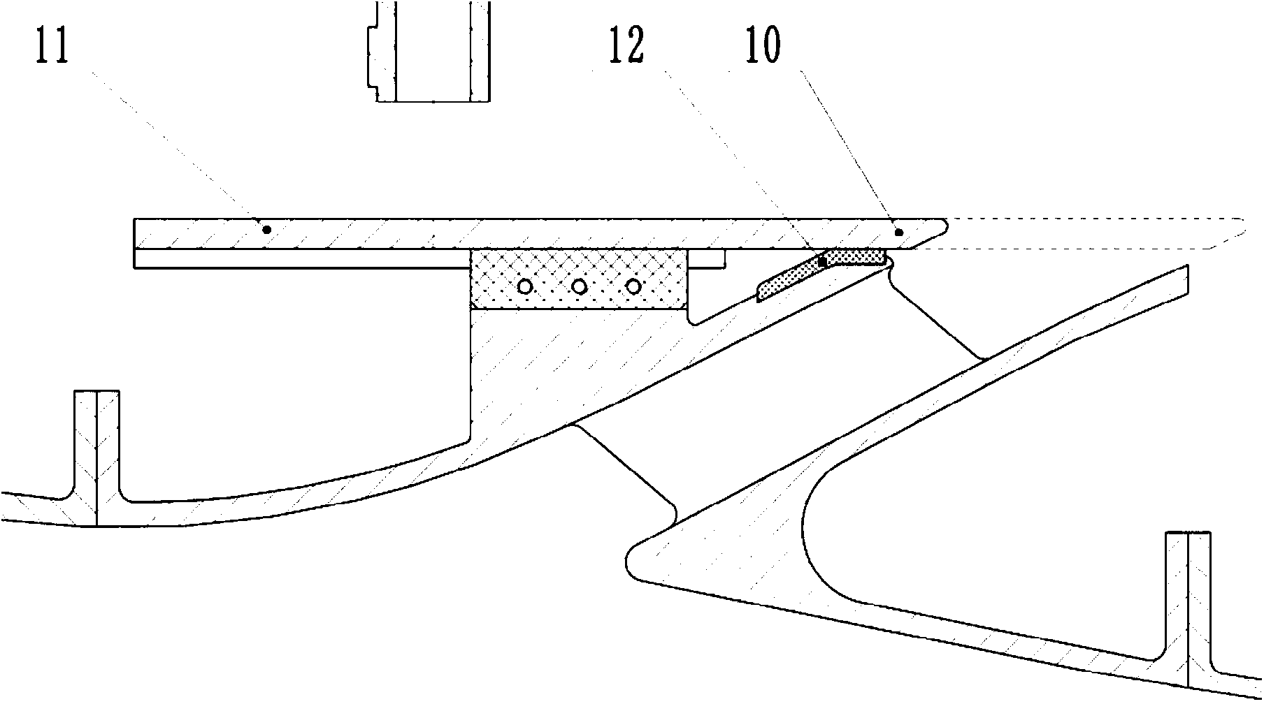 Idler wheel sliding block translation-type front duct ejector in variable cycle engine adjustable mechanism