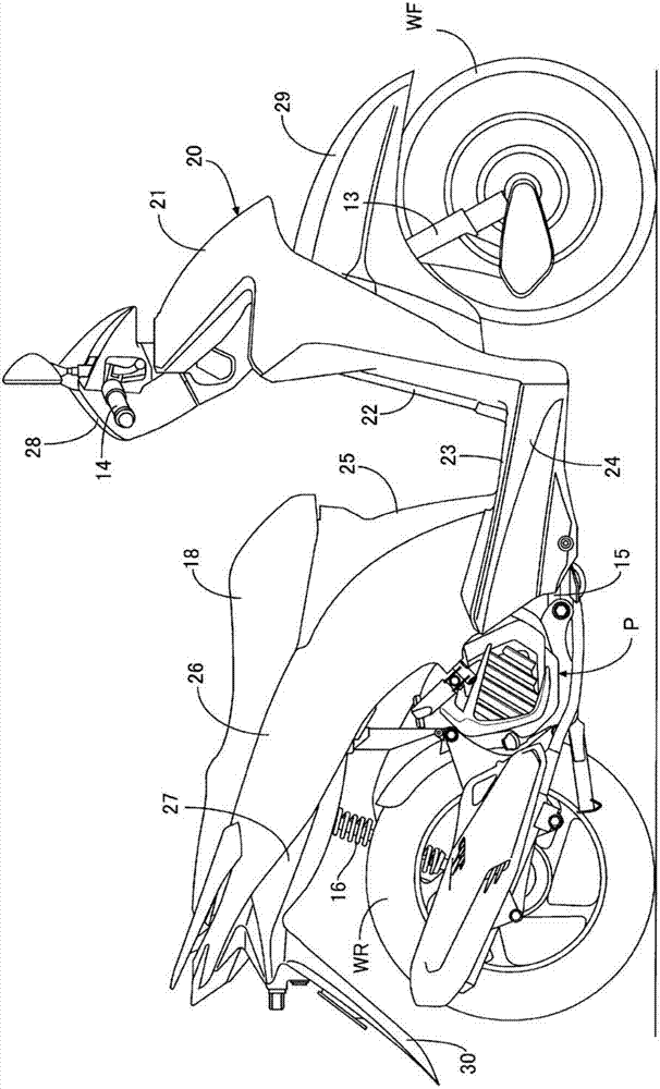 Body frame for two-wheeled motor vehicle