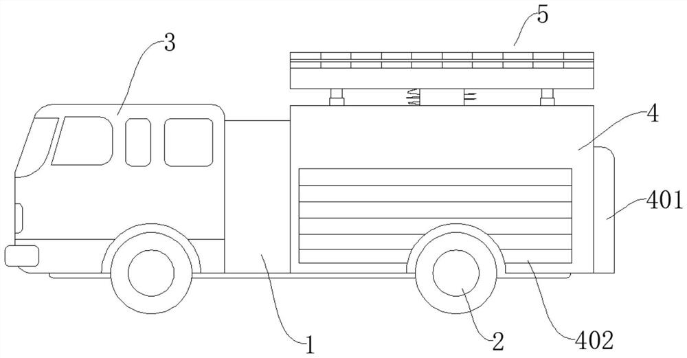 An airbag tracking and receiving type emergency rescue vehicle